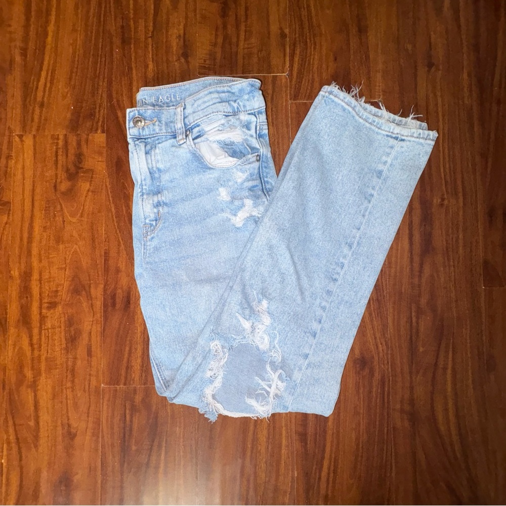 American Eagle Outfitters Light Blue Straight Leg Jeans